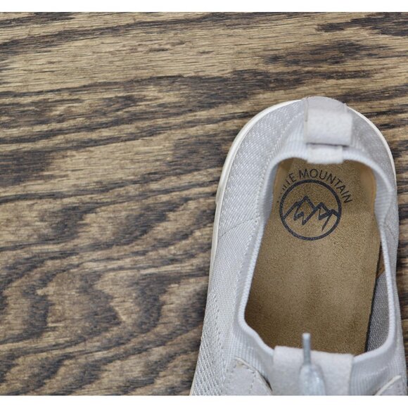 White Mountain Womens Uncut Knit Lace-Up Sneaker W36720 Light Gray 9M - Picture 7 of 14